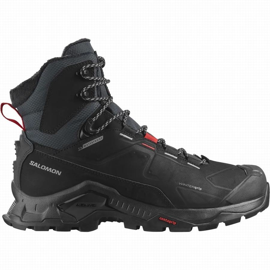 Salomon Quest Winter Thinsulate™ Climasalomon™ Vodootporan Muške Čizme za Snijeg Crne ||ZJE8425VS||